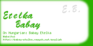 etelka babay business card